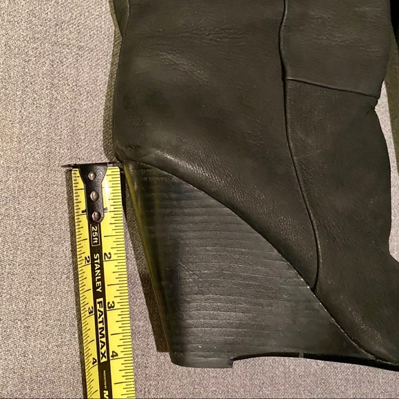 Great ASH Women's Over-The-Knee Wedge Leather Boot - Picture 11 of 13